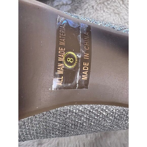 Silver Glitter Heels Size 8.5 New - Picture 14 of 14